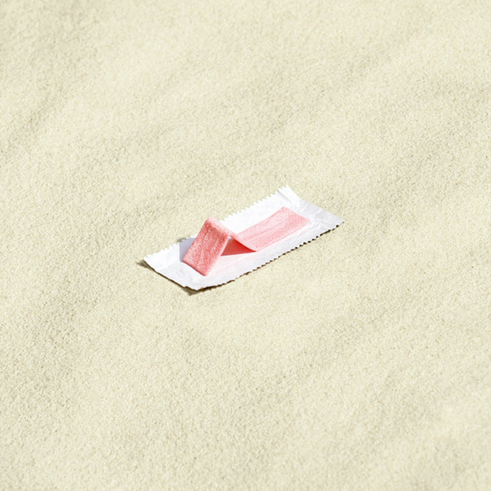Gum on the beach