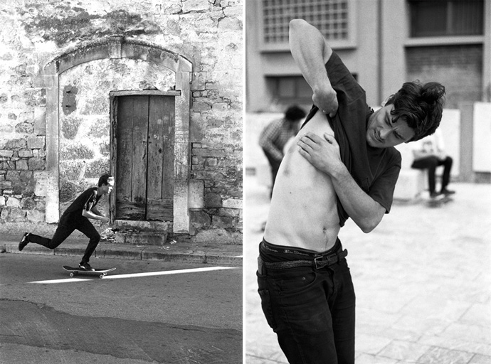 A sinistra Nick Jensen Lakai Sicily Tour e, a destra Tom Harrison checking his bruises