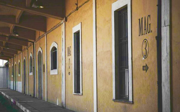 Uno scorcio dell’Ex Caserma di via Guido Reni a Roma.
